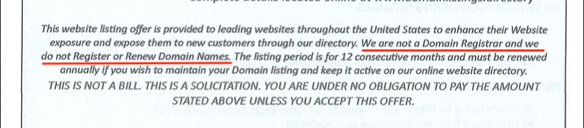 Domain Listings disclaimer